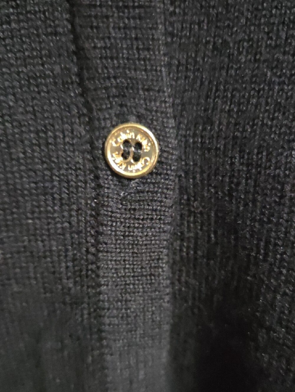 Calvin Klein Black Cardigan with Sparkling Gold Accents - Picture 6 of 6
